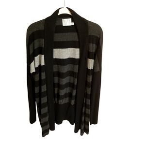 Michael Stars Wool Cashmere Black Grey Cardigan L